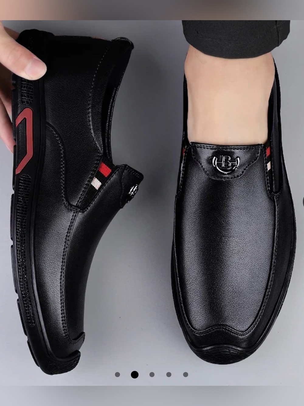 Parker & Finch Men’s Black Genuine Leather Loafers Size 12 New